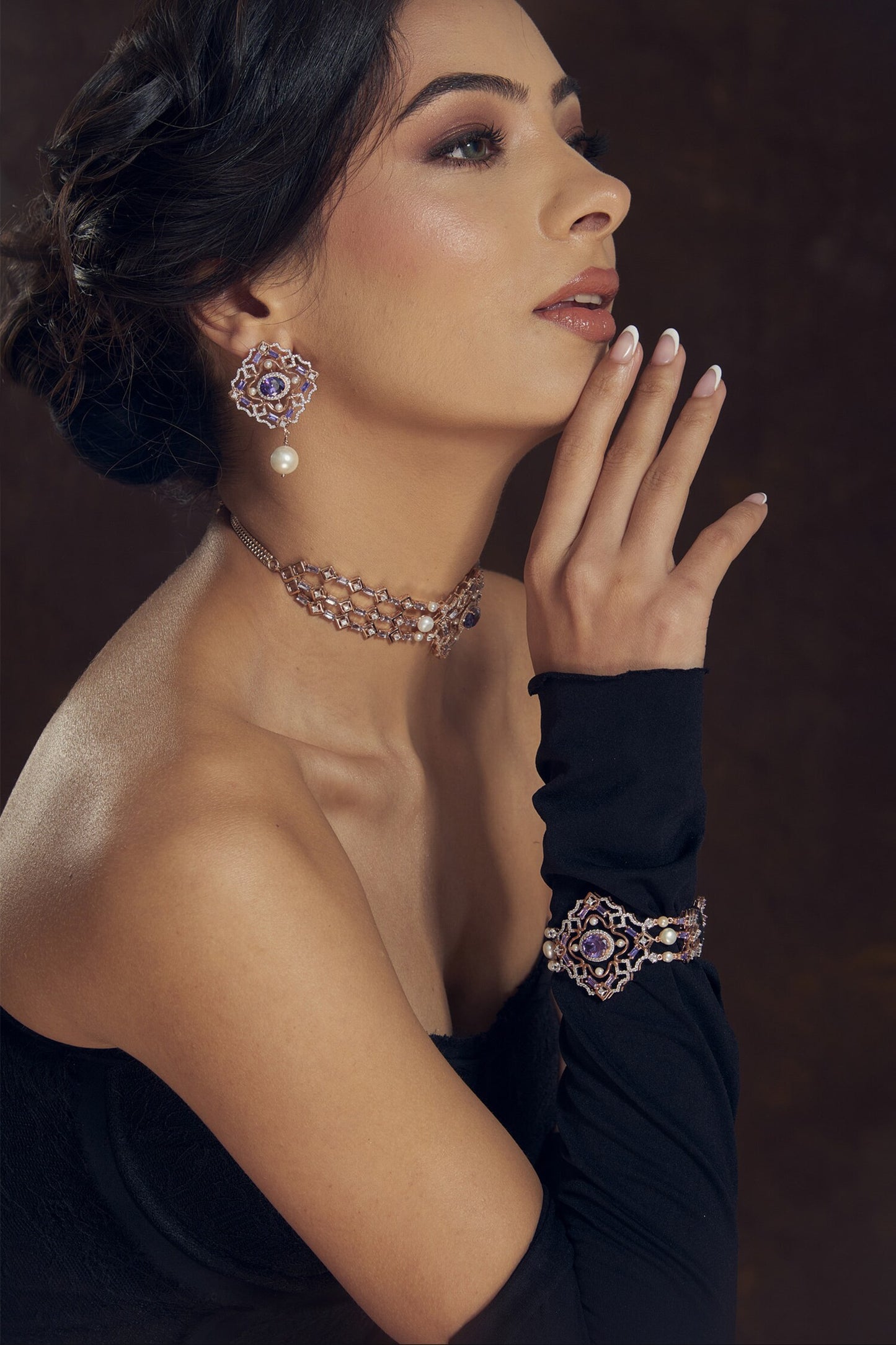 Semi Precious Stones Embellished Bracelet 