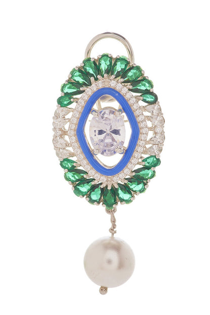 Semi Precious Gemstones Embellished Earrings 