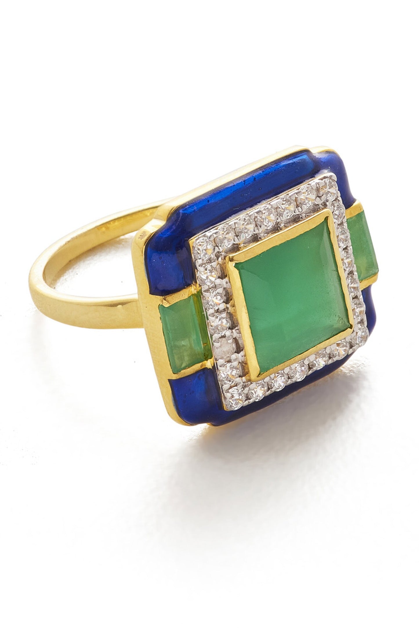 Cubic Zirconia Diamonds Embellished Ring 
