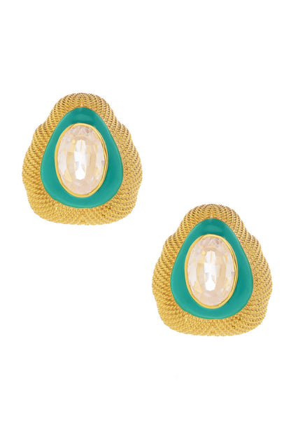 Cubic Zirconia Diamonds Embellished Studs 