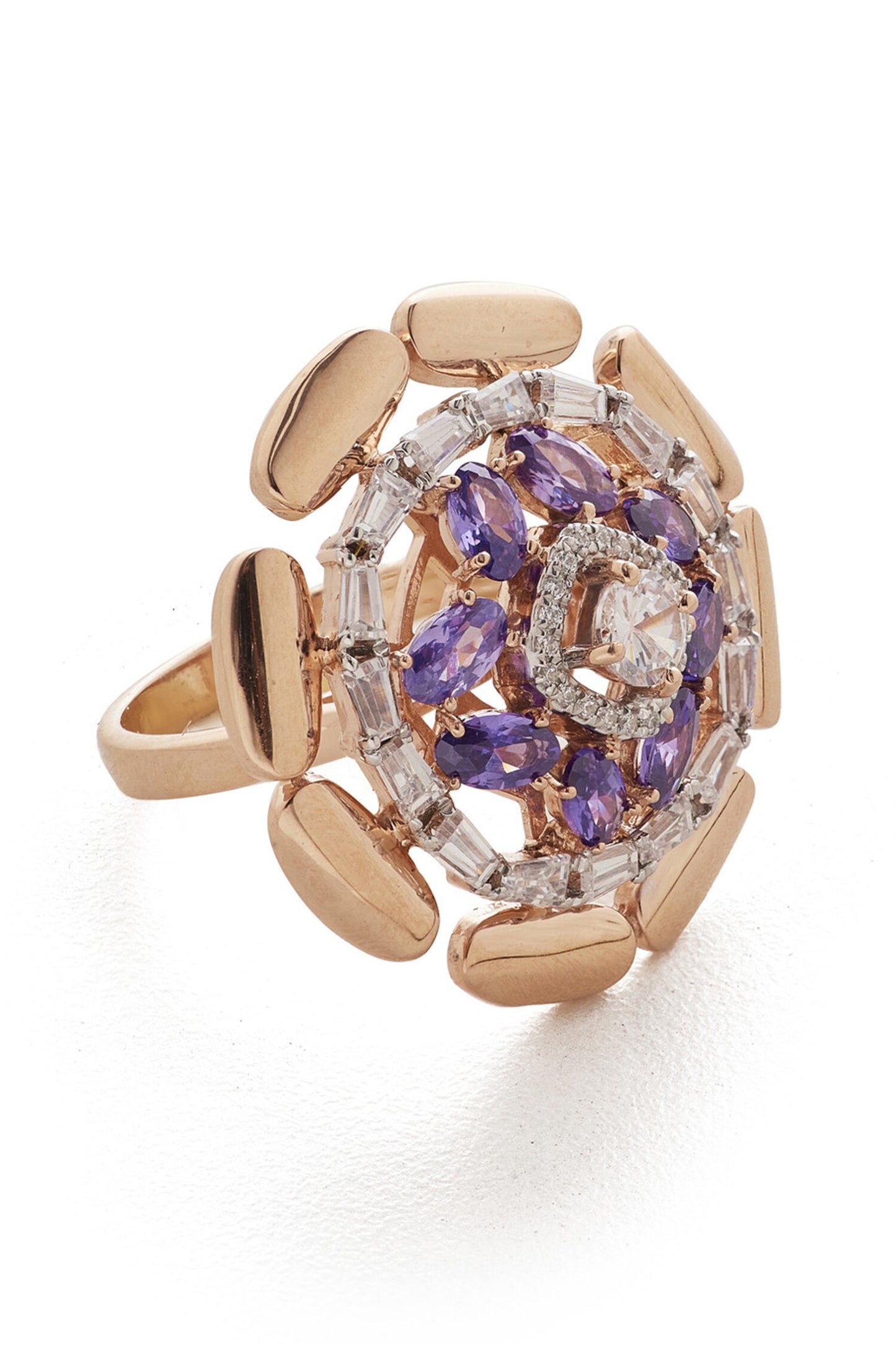 Cubic Zirconia Diamonds Embellished Ring 