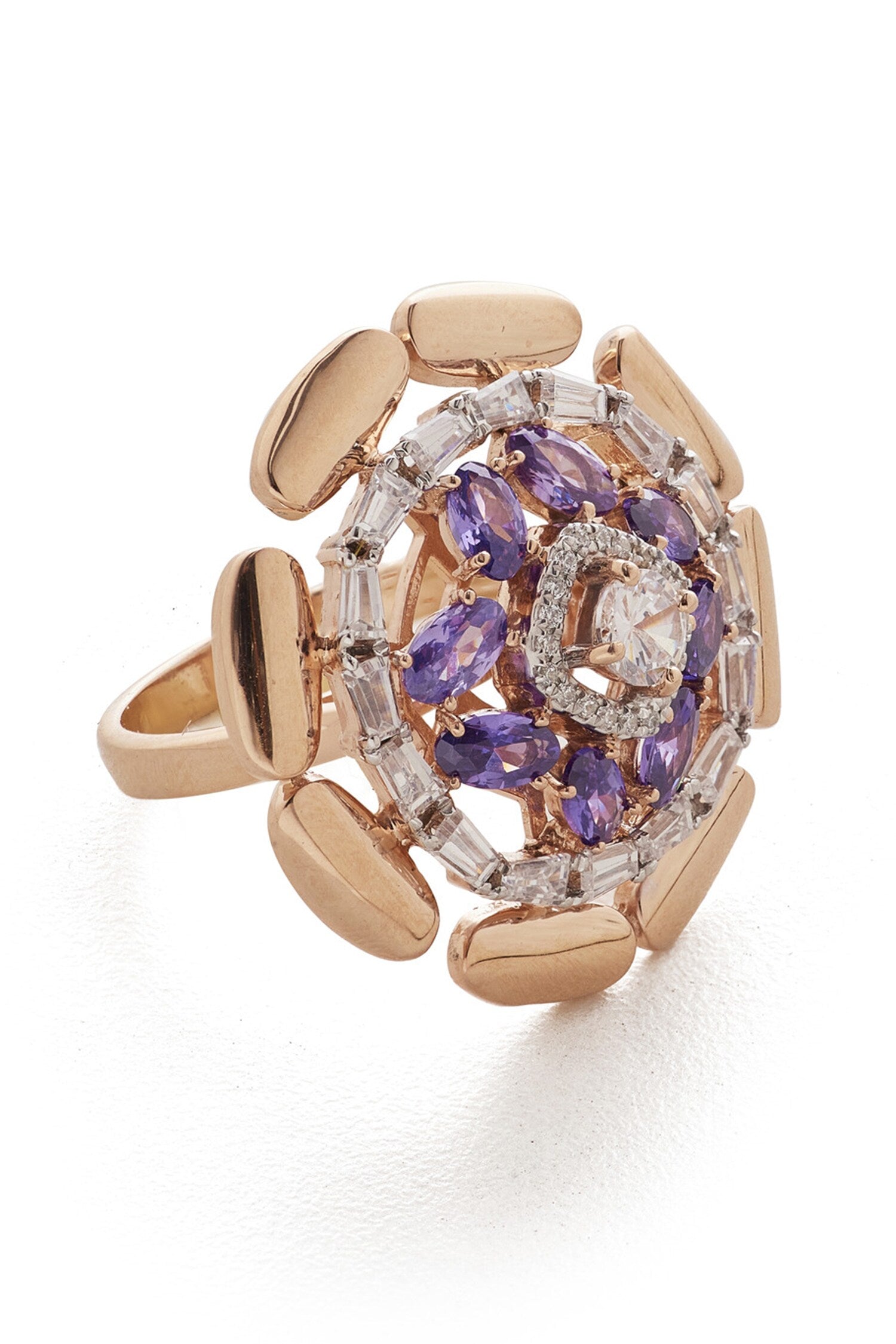 Cubic Zirconia Diamonds Embellished Ring 