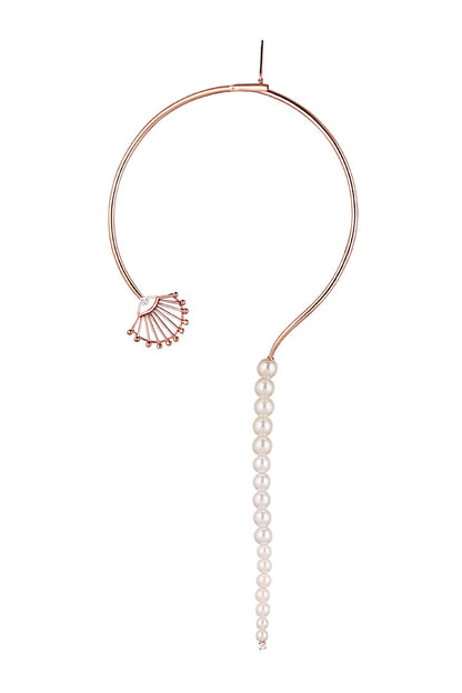 Asymmetric Pearl Studded Necklace 
