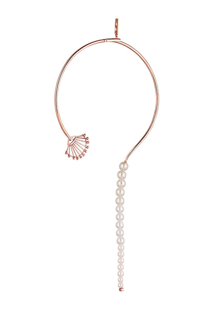 Asymmetric Pearl Studded Necklace 