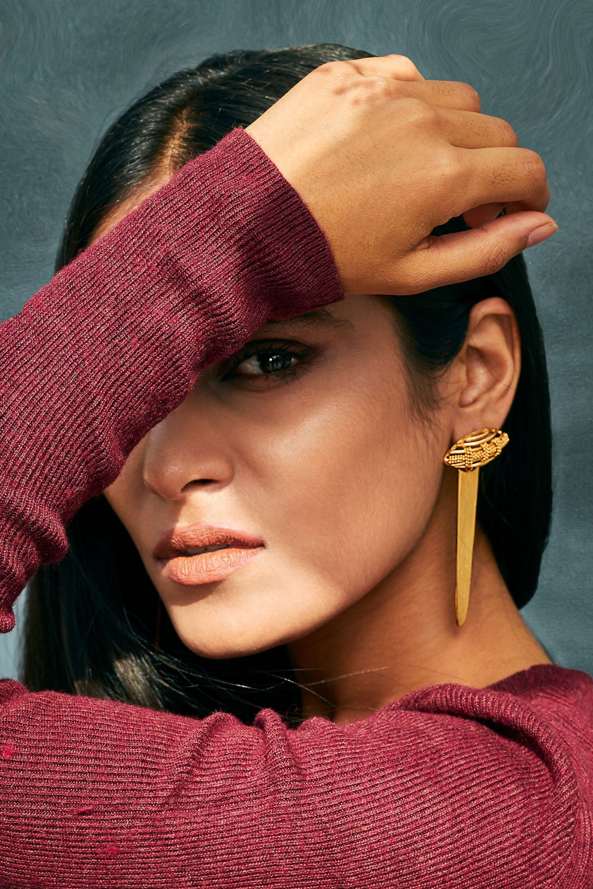 Leaf Shaped Cutwork Earrings 