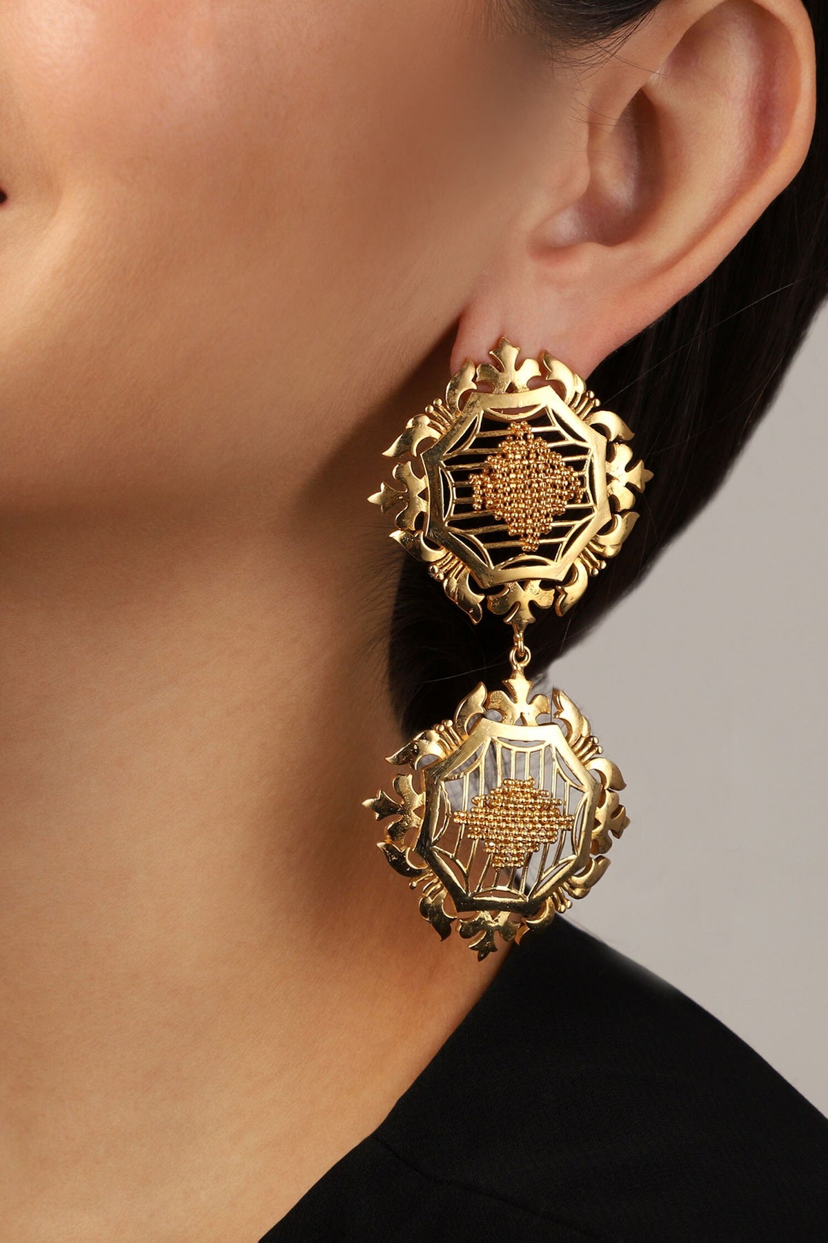 Hand Knotted Embellished Earrings 