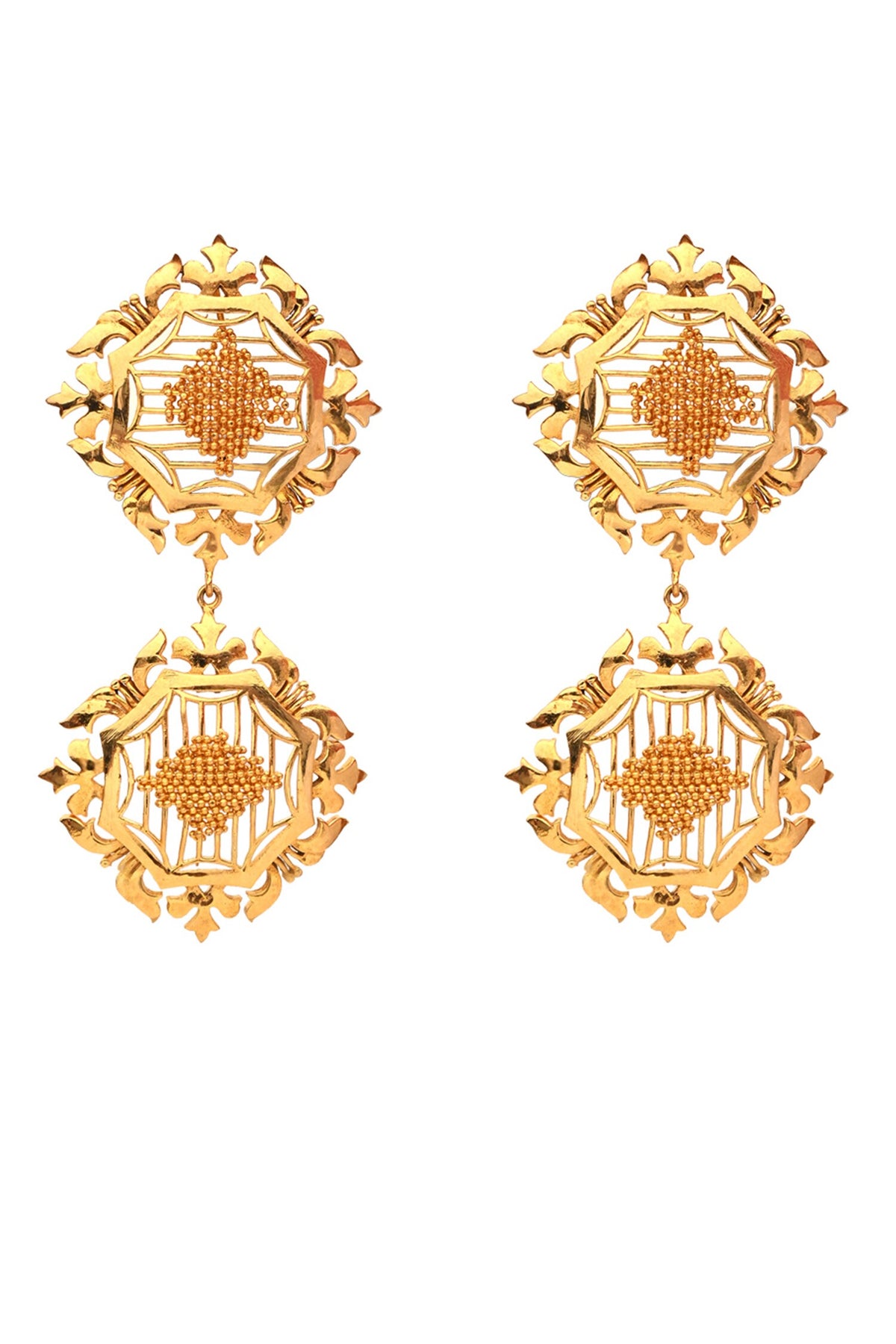Hand Knotted Embellished Earrings 
