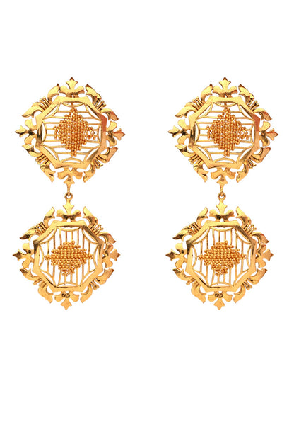 Hand Knotted Embellished Earrings 