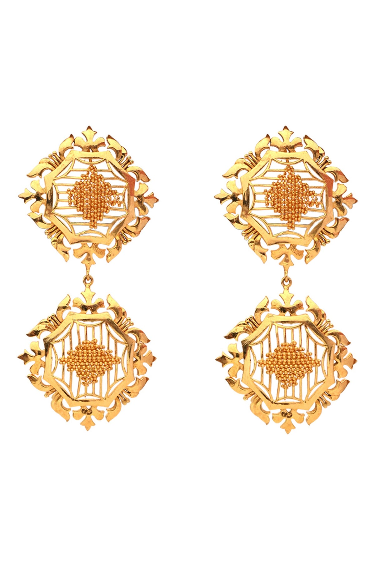 Hand Knotted Embellished Earrings 