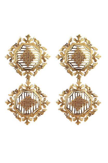 Hand Knotted Embellished Earrings 