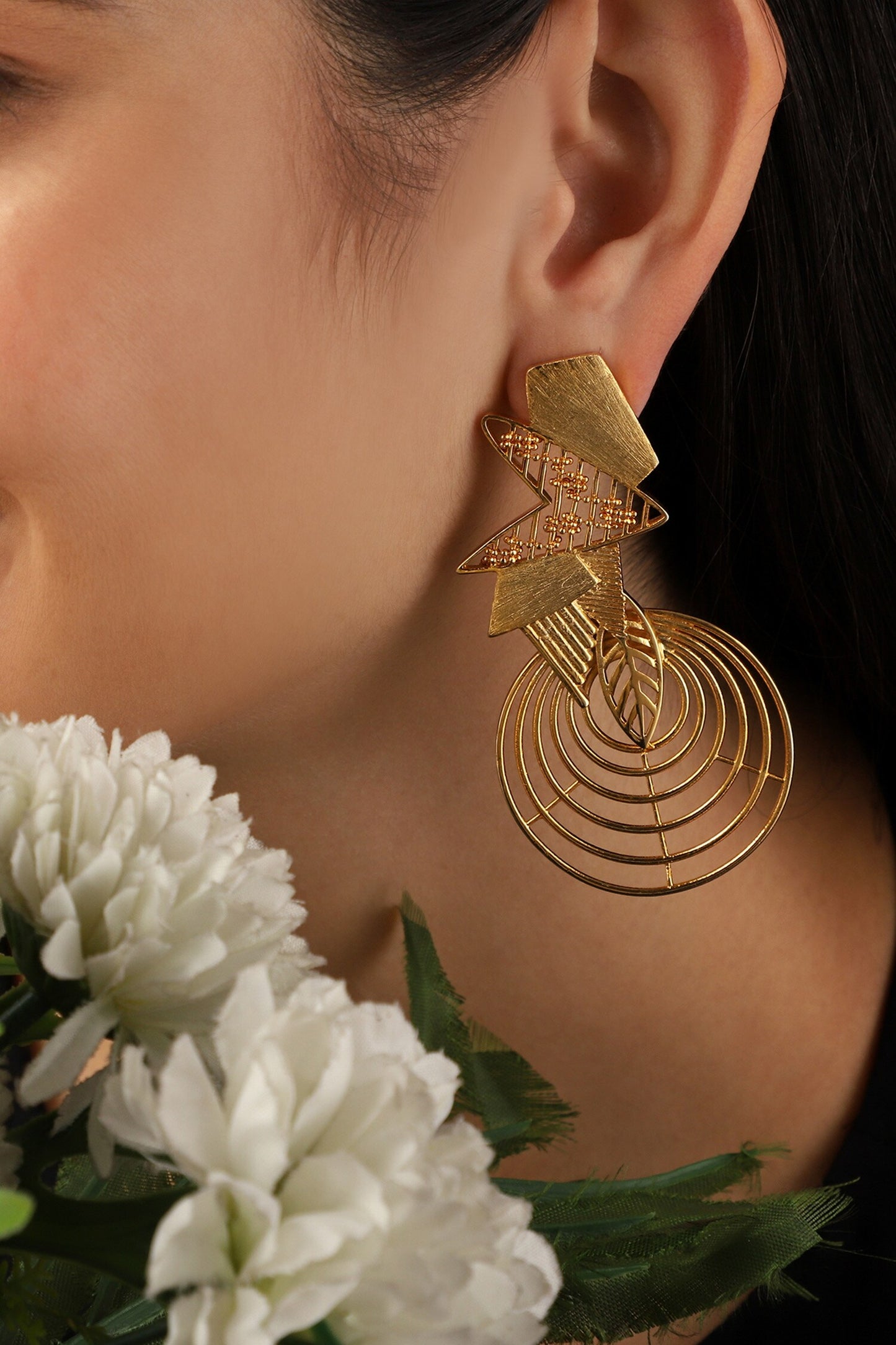 Circular Cutwork Earrings 