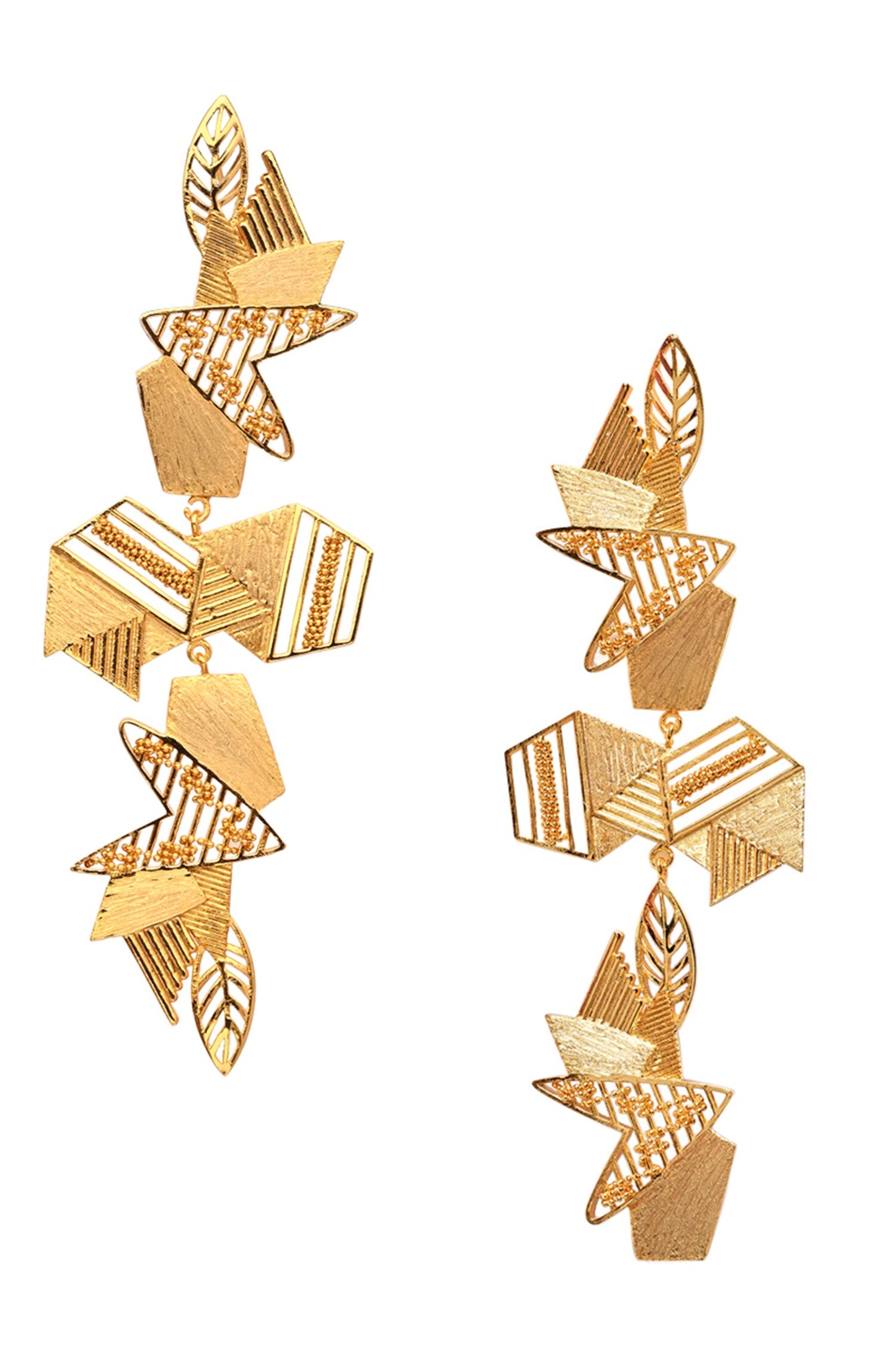 Abstract Pattern Cutwork Earrings 