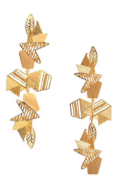 Abstract Pattern Cutwork Earrings 