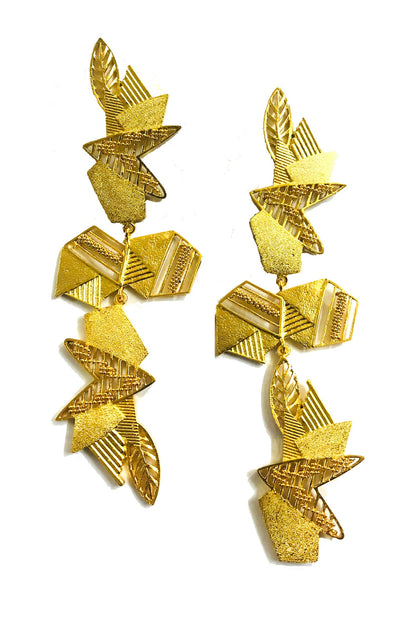 Abstract Pattern Cutwork Earrings 