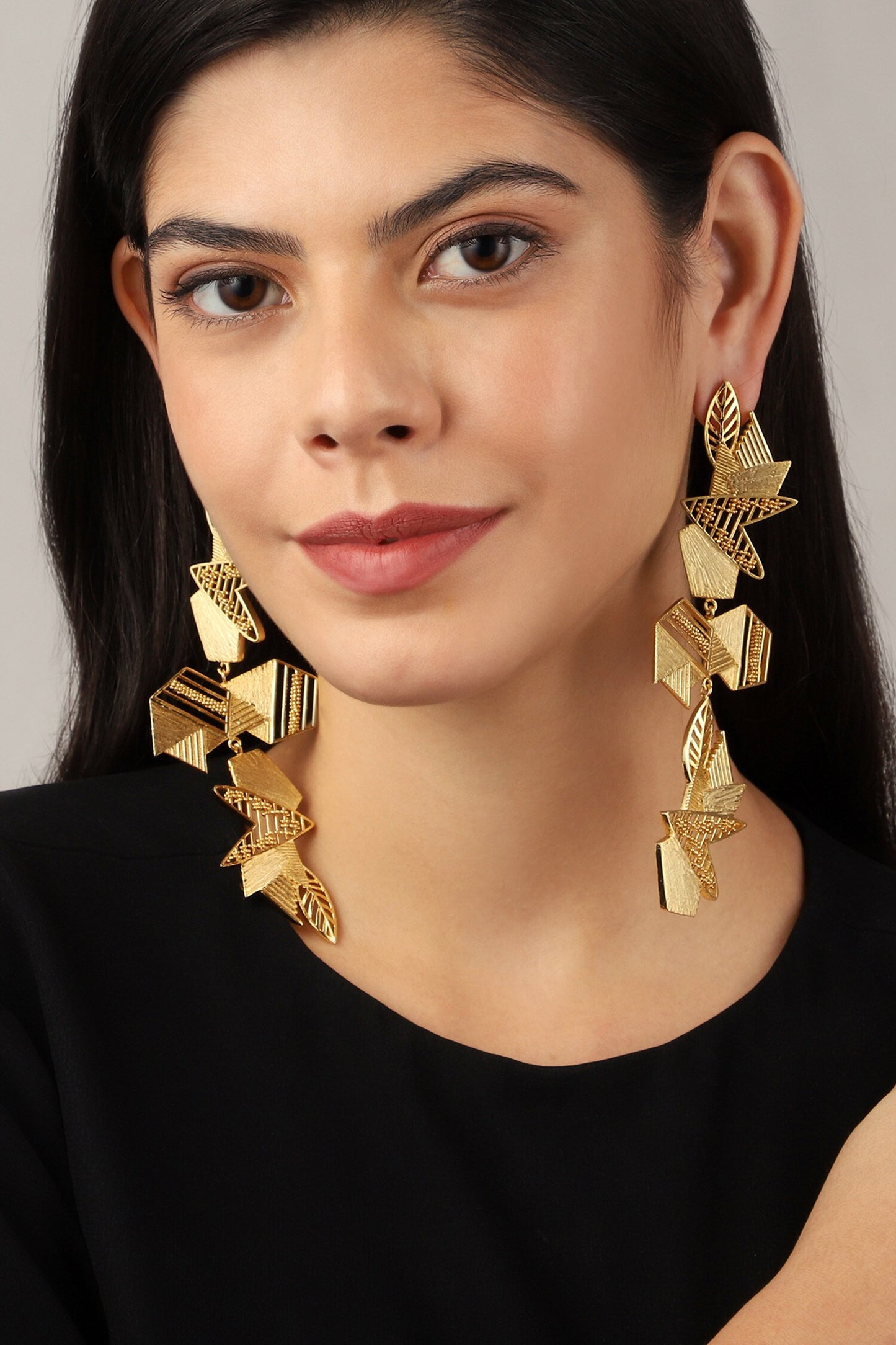 Abstract Pattern Cutwork Earrings 
