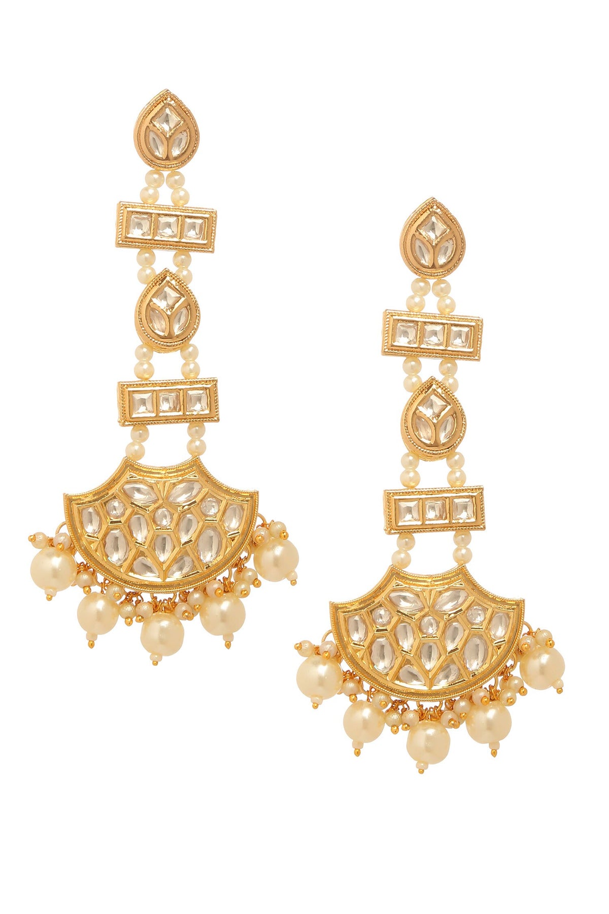 Kundan & Pearl Embellished Earrings 