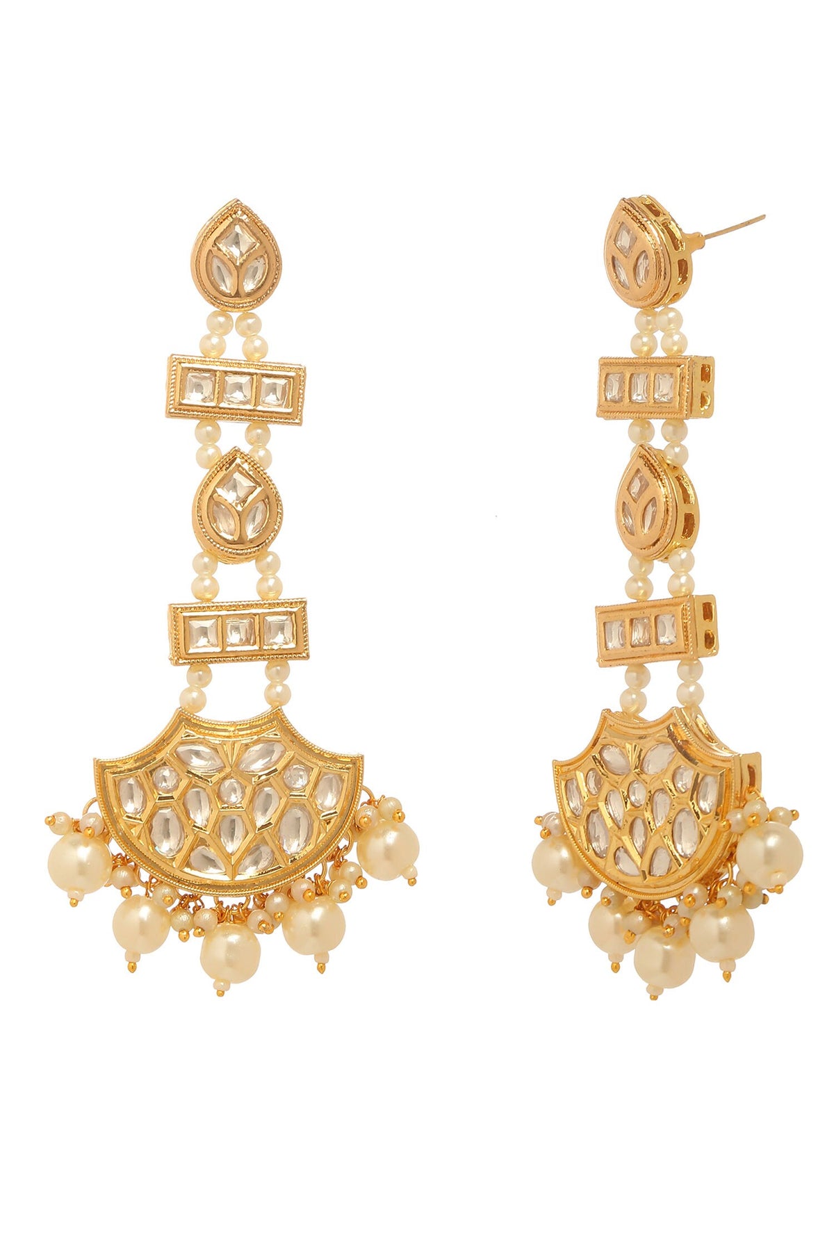Kundan & Pearl Embellished Earrings 