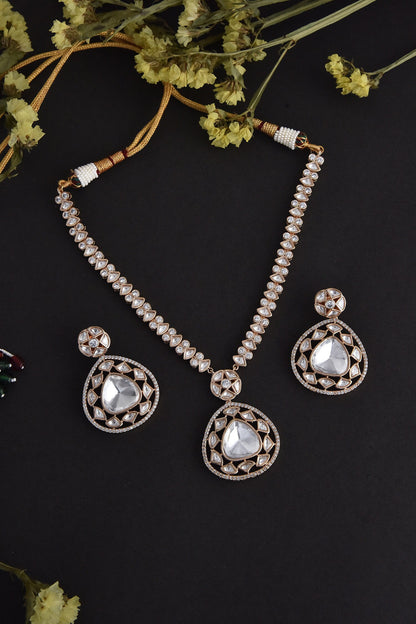 Uncut Polki Embellished Necklace Set 