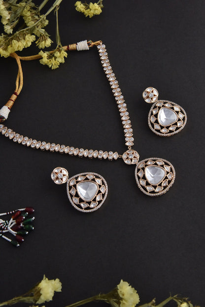 Uncut Polki Embellished Necklace Set 