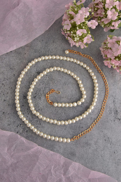 White Pearl Embellished Kamarbandh 