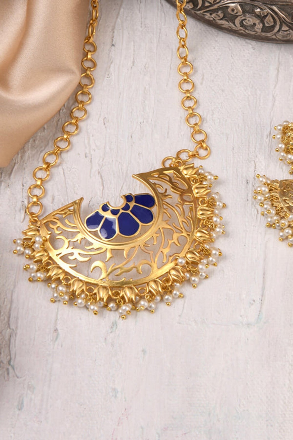 Embellished Mogra Necklace Set 