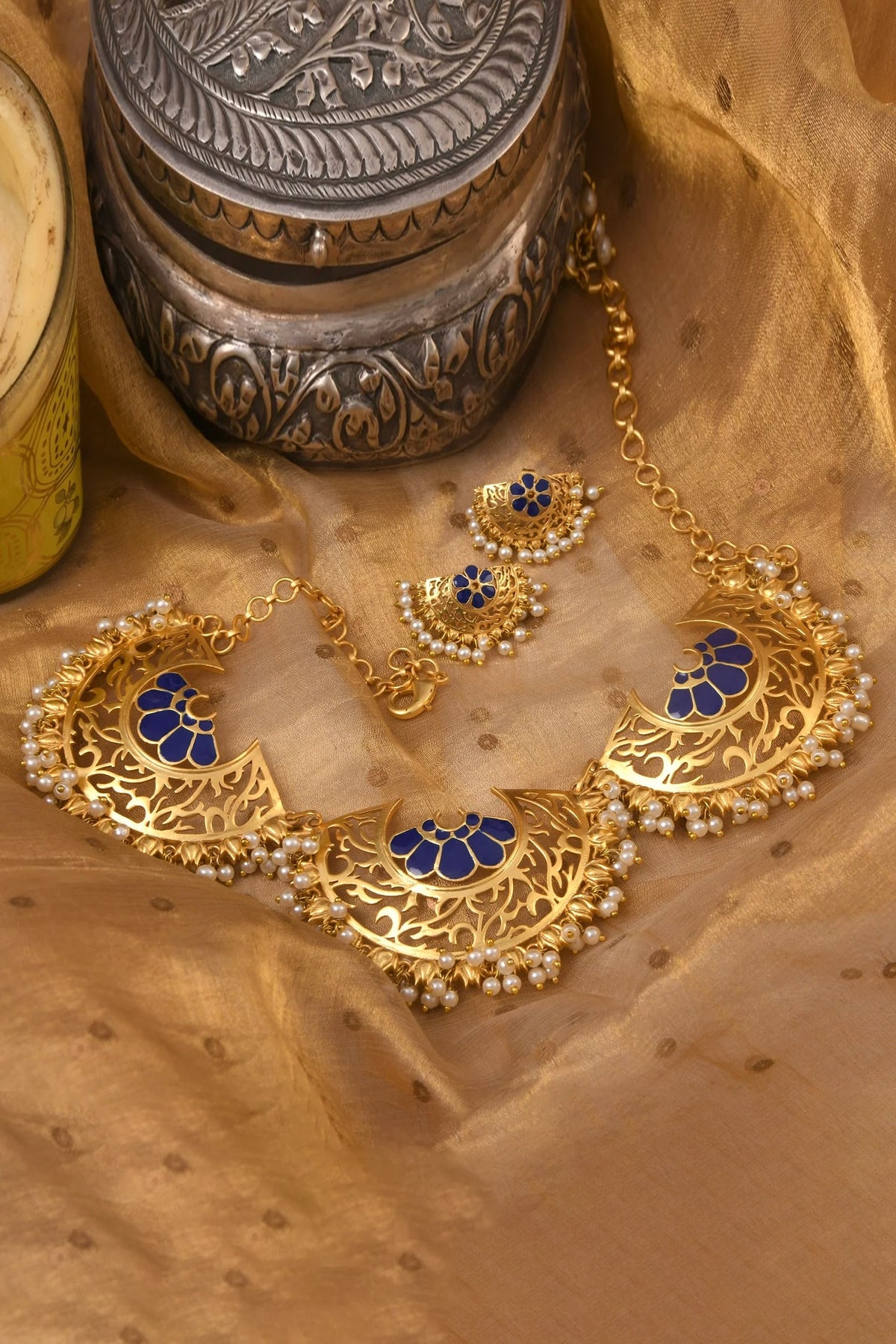Meena Embellished Necklace Set 