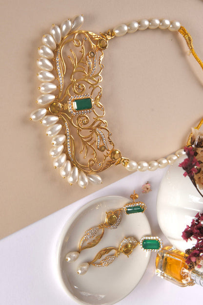 Embellished Royal Rendition Necklace Set 