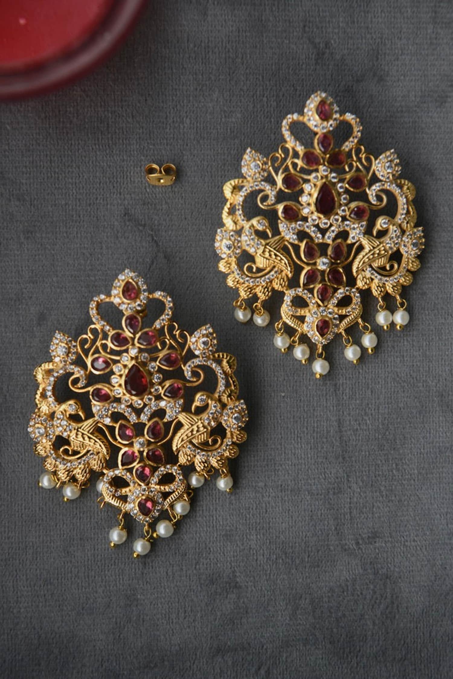 Zircon Embellished Earrings 