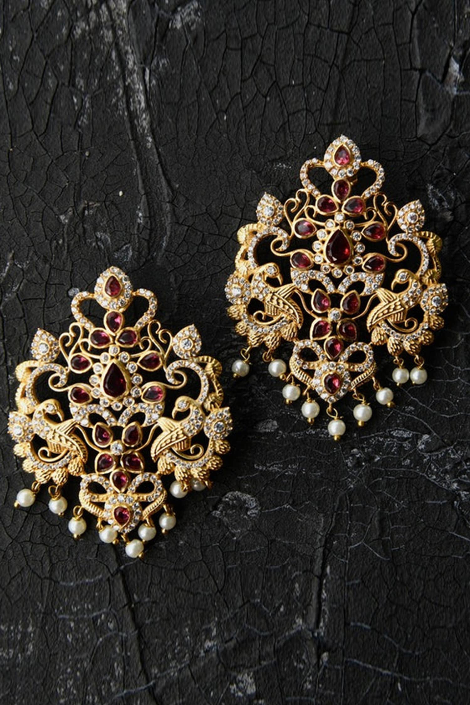 Zircon Embellished Earrings 