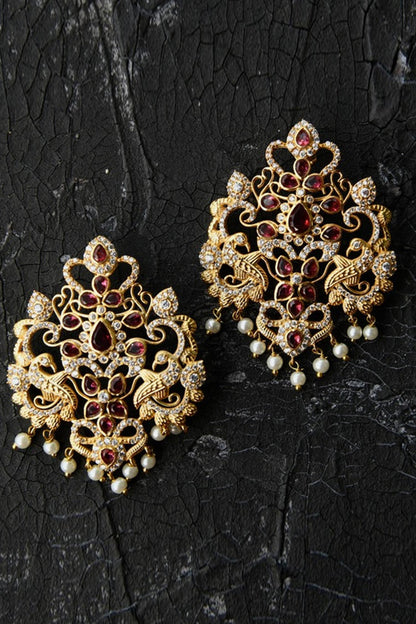 Zircon Embellished Earrings 