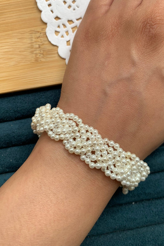 Braided Pearl Bracelet 
