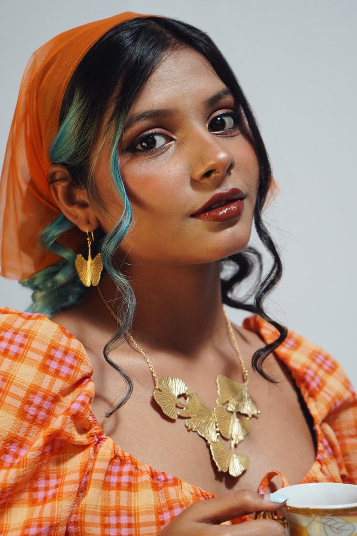 Petal Love Carved Necklace Set 