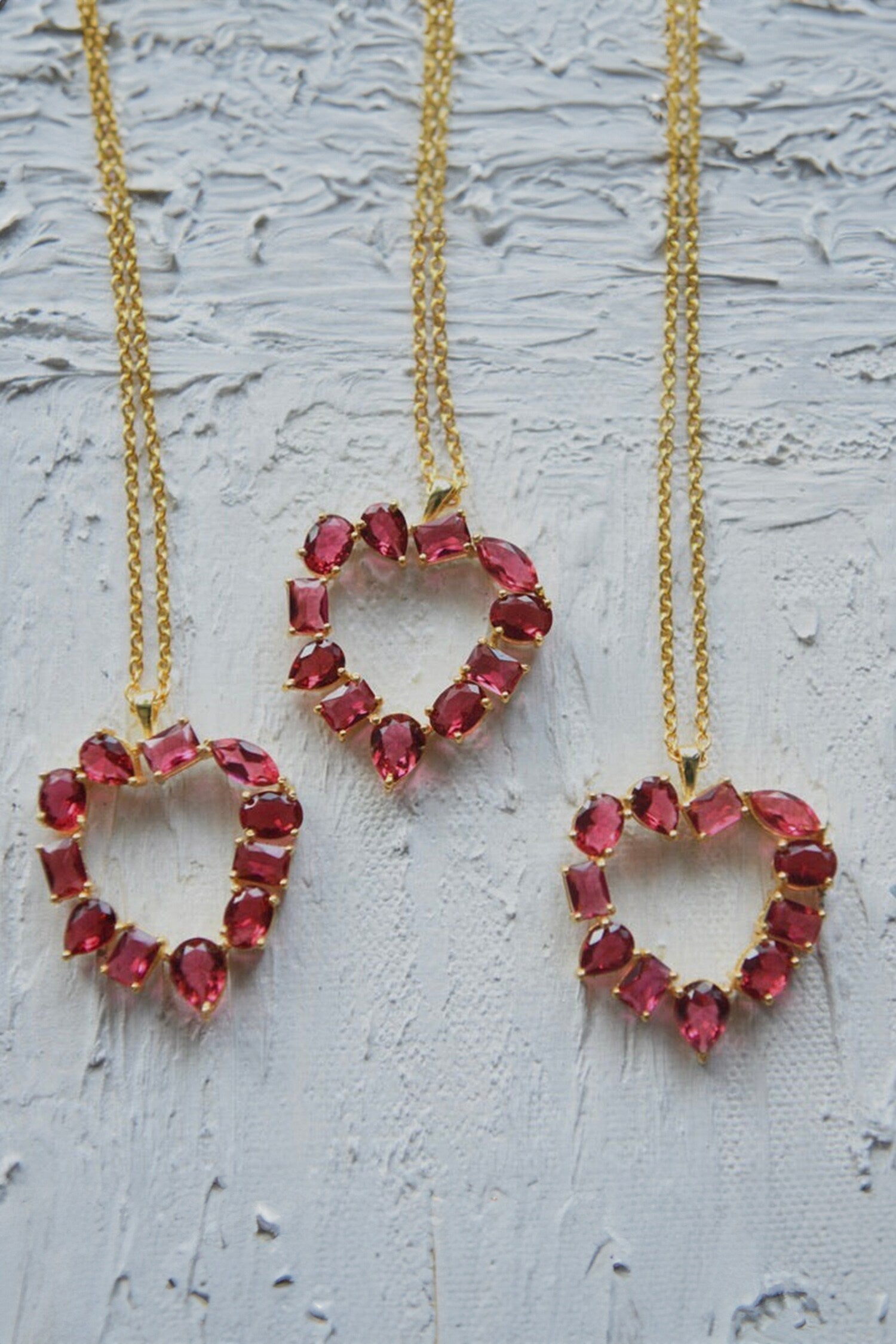 Heart Of Rubies Pendant Necklace 