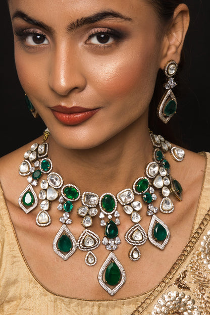Arana American Diamond Embellished Necklace Set 