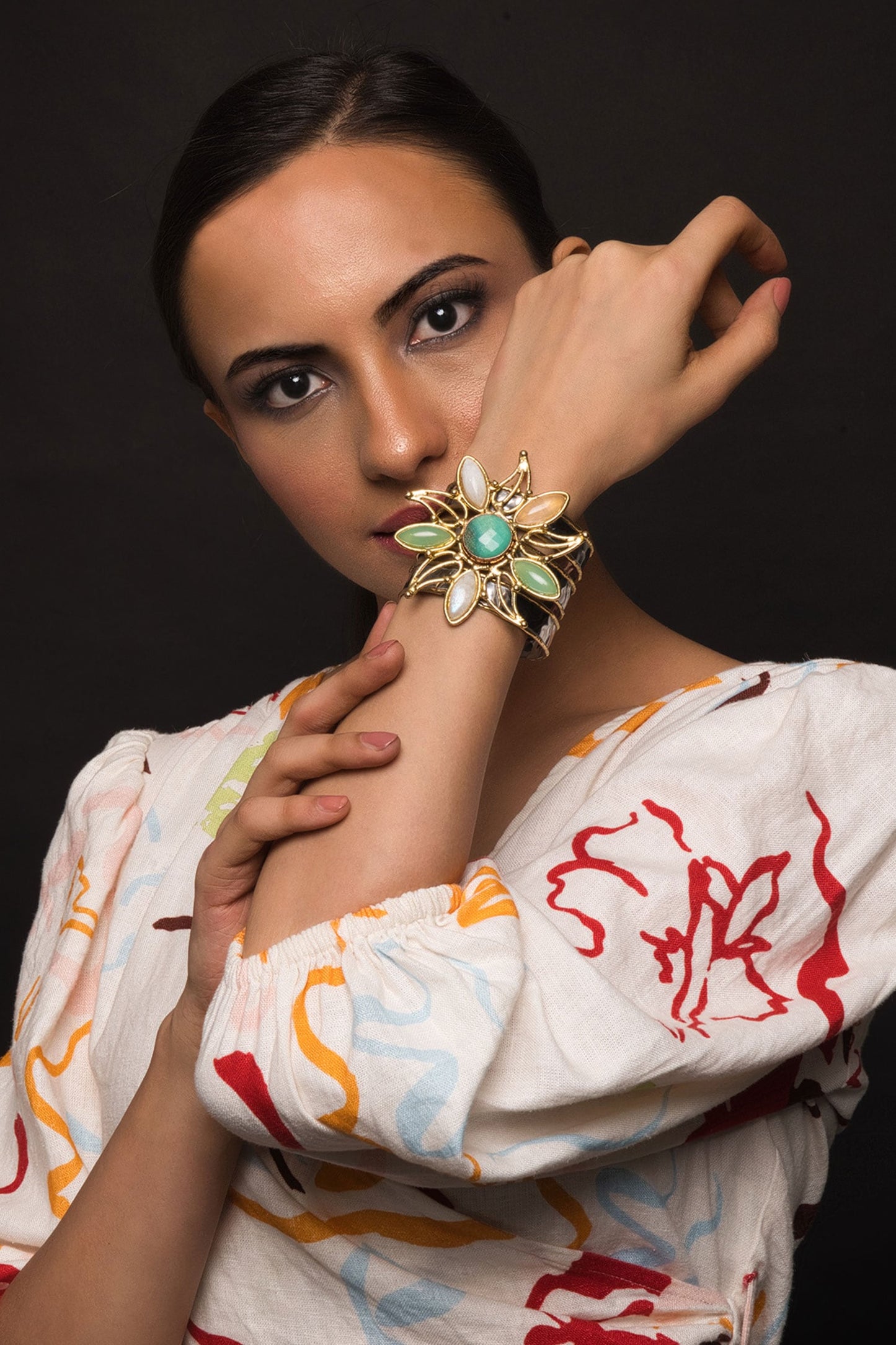 Zora Floral Embellished Bracelet 