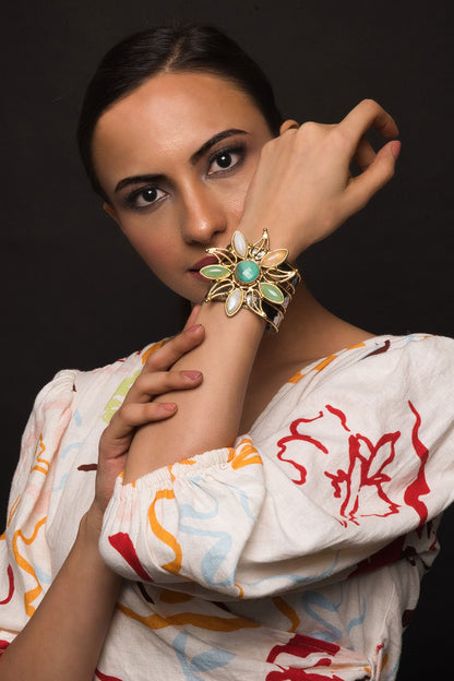 Zora Floral Embellished Bracelet 