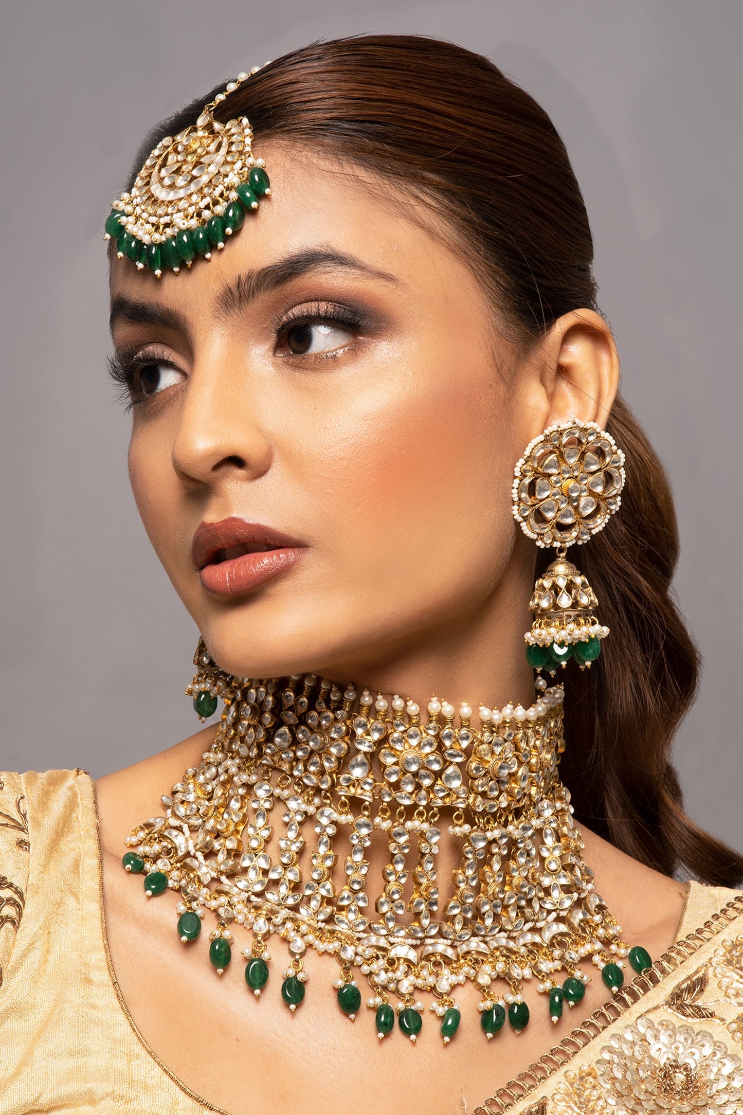 Kundan Embellished Bridal Jewellery Set 
