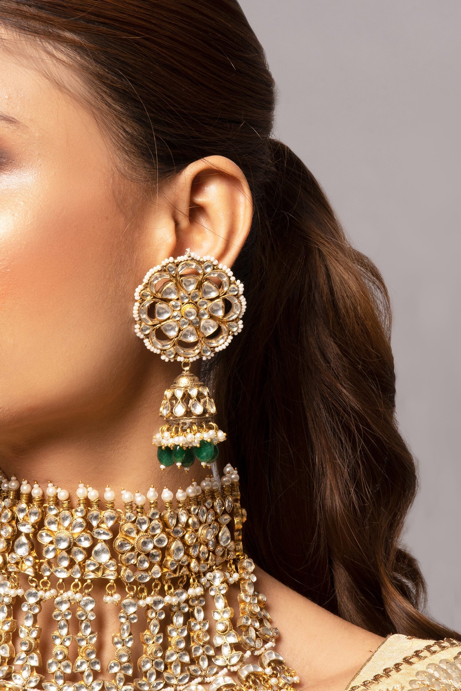 Kundan Embellished Bridal Jewellery Set 