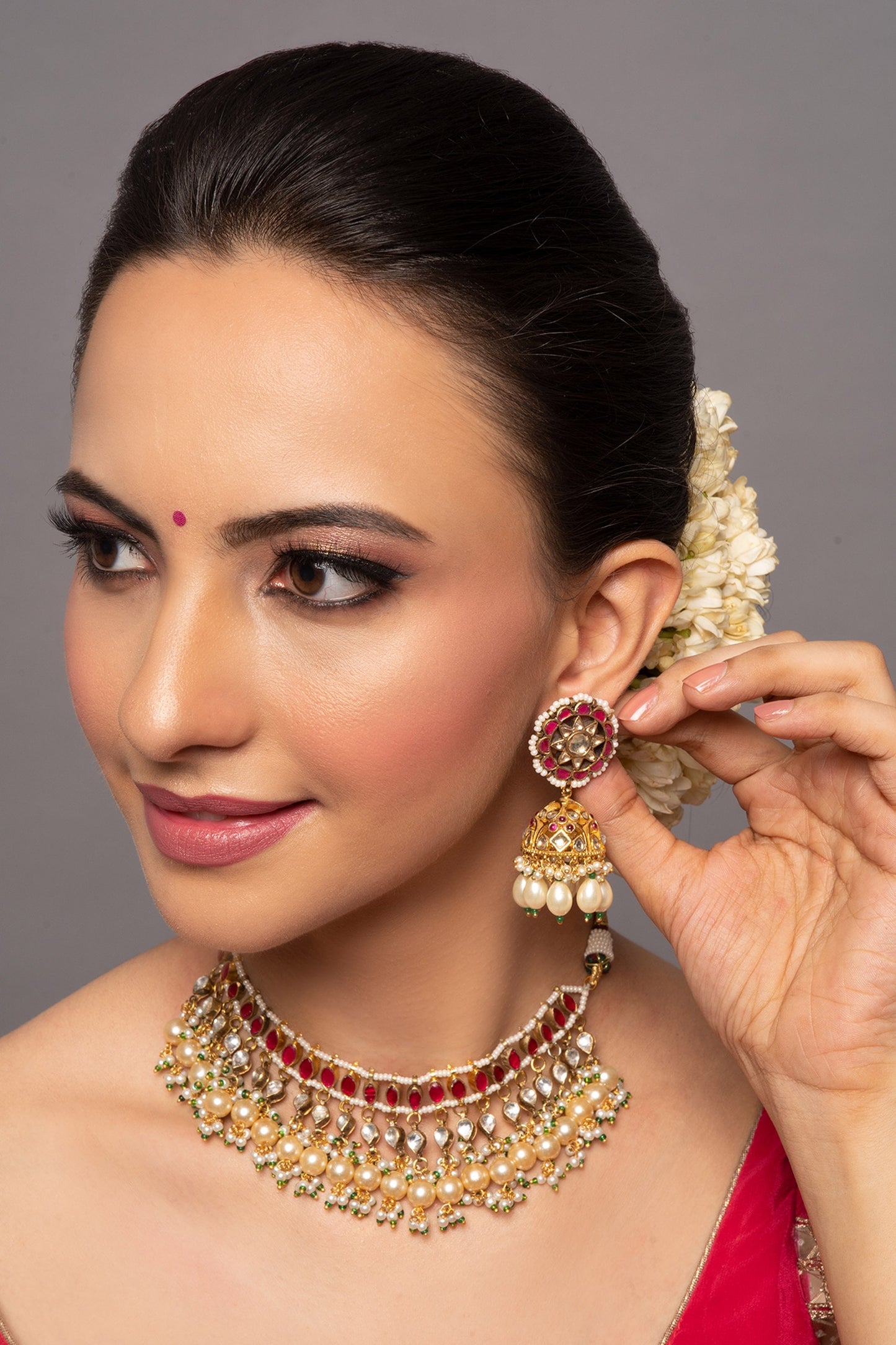 Trisha Kundan Embellished Jewellery Set 