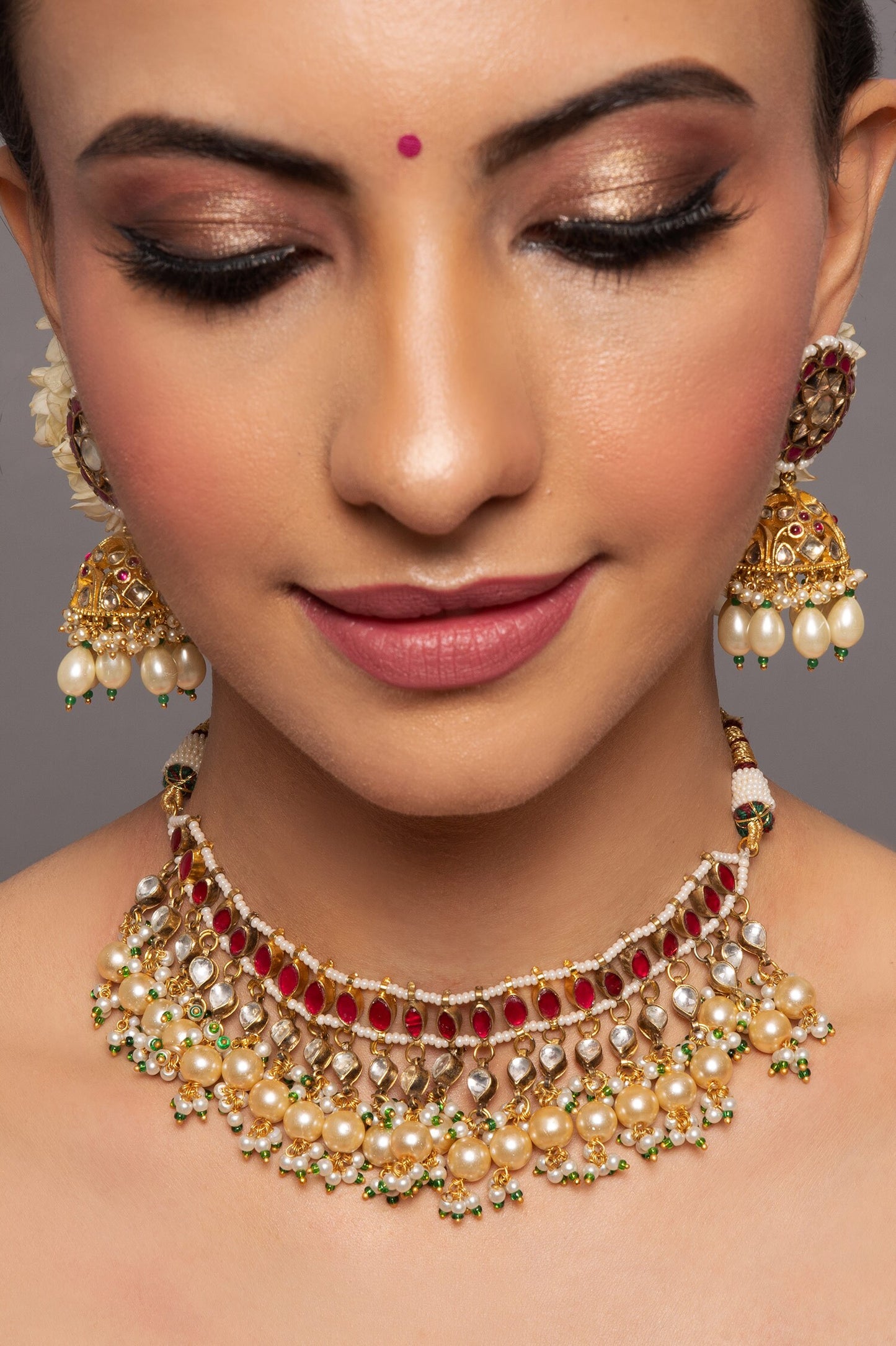 Trisha Kundan Embellished Jewellery Set 