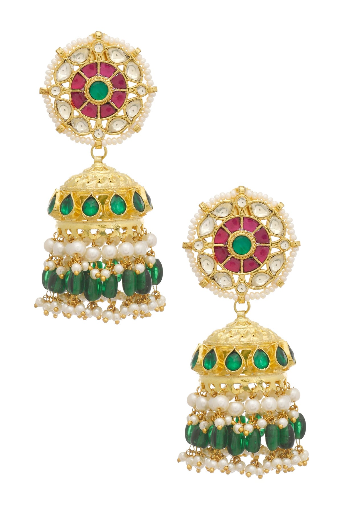 Kundan Jhumkas 