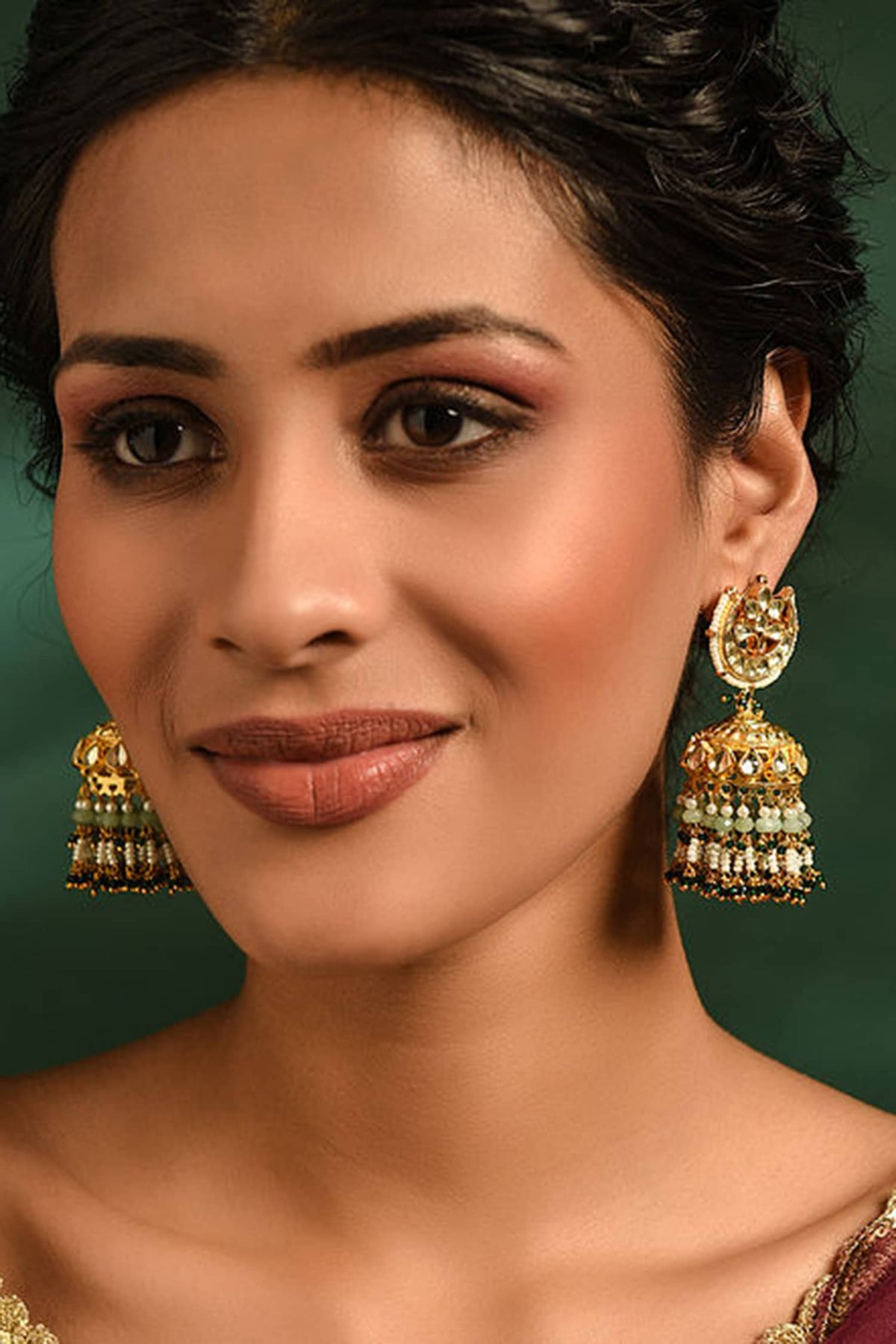 Kundan Jhumkas 