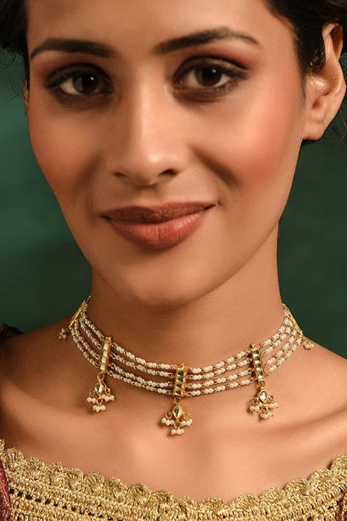 Kundan Embellished Layered Choker 