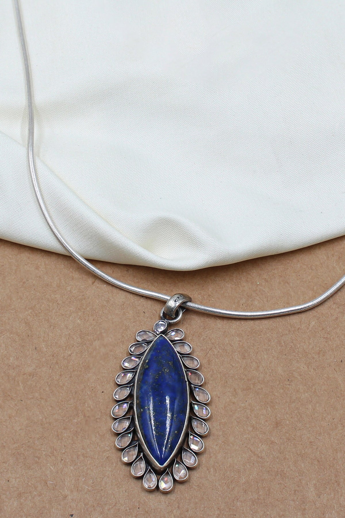 Lapis Lazuli Stone Pendant Necklace 