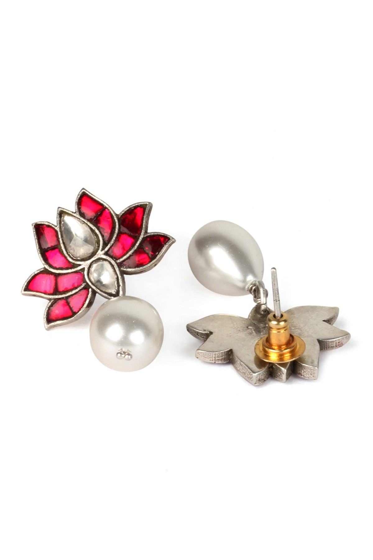 Lotus Embellished Pendant Choker Set 