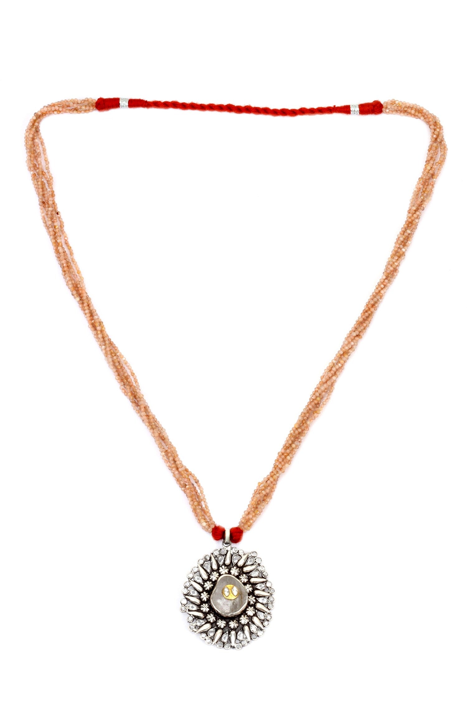Quartz Pendant Handcrafted Necklace 