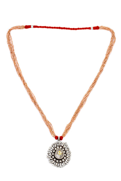 Quartz Pendant Handcrafted Necklace 