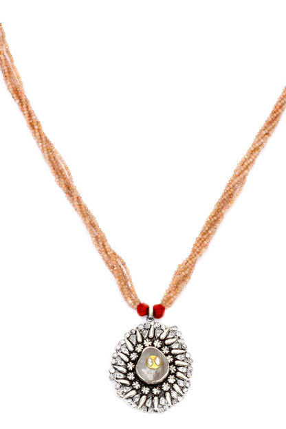 Quartz Pendant Handcrafted Necklace 