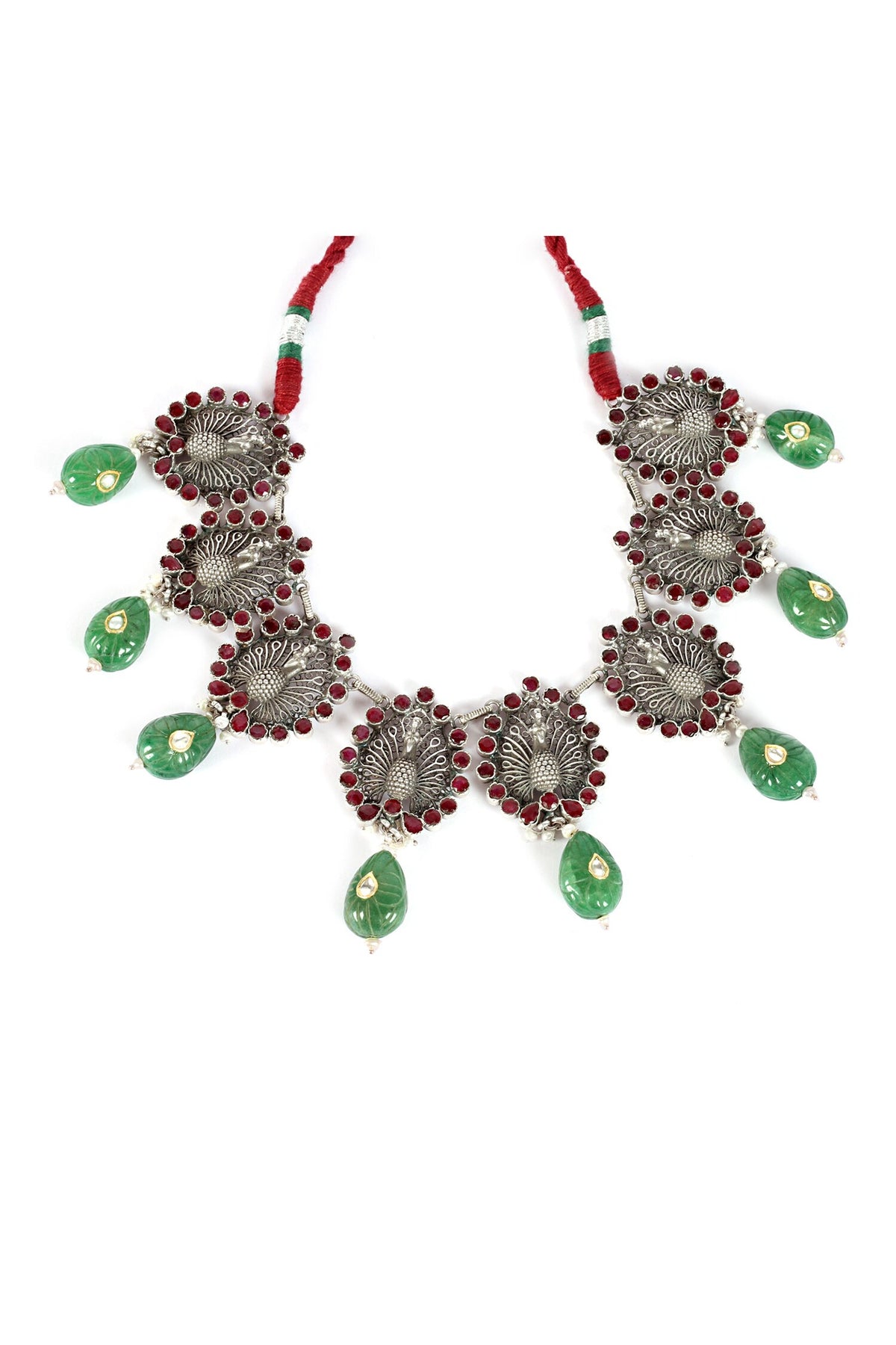 Cutwork Peacock Pattern Choker 