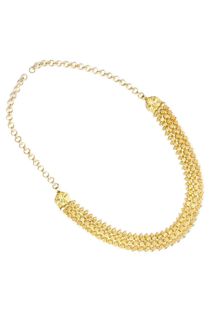 Hina Carved Bloom Motif Necklace 